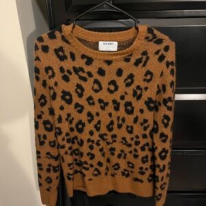 Old Navy cheetah print sweater